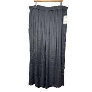 Wonderly Wide Leg Flowy Pants Womens Plus Size 3X Ansel Grey Relaxed Dressy NEW